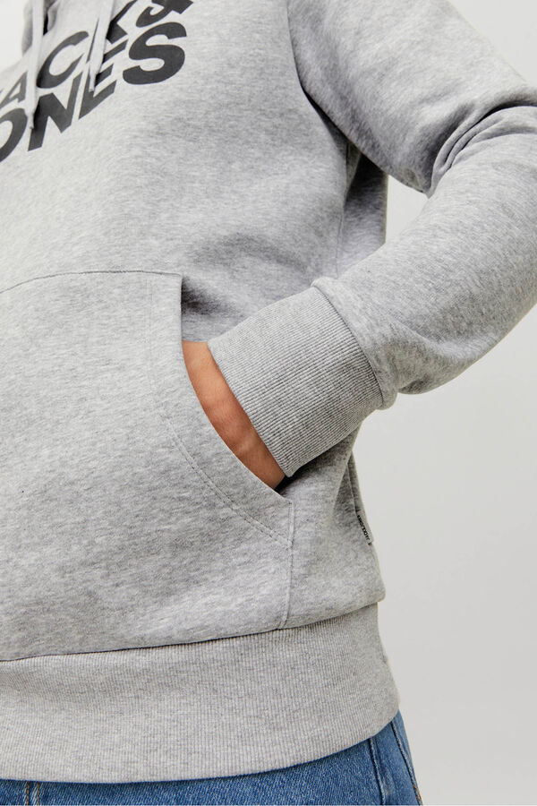 Jack & Jones Logo hooded sweatshirt  grey