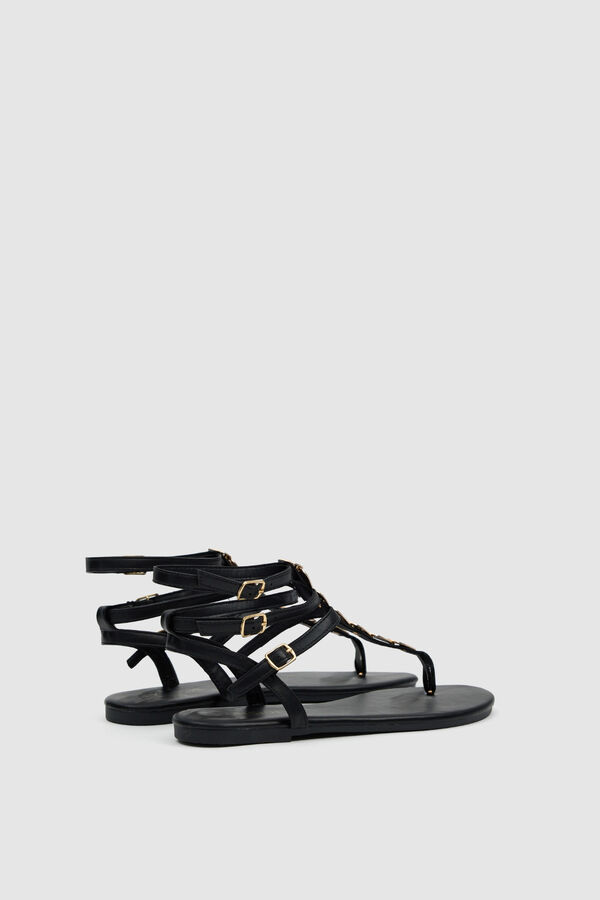 Inside Strap flat sandal black