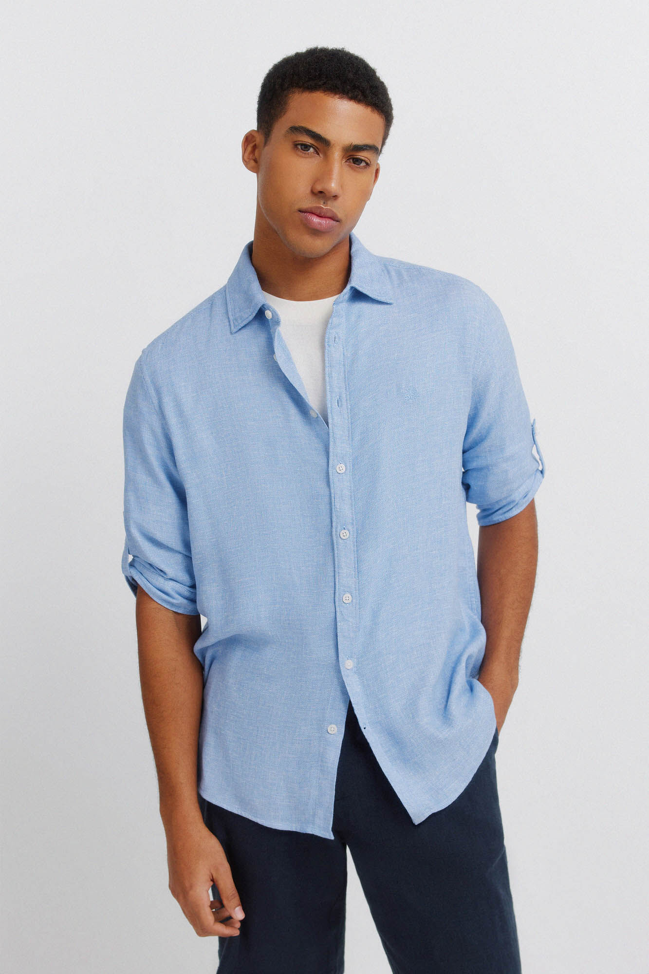 Springfield Camisa manga 3/4 em linho e viscose