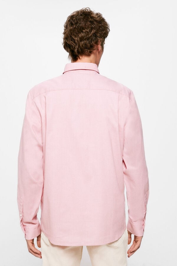 Springfield Textured coloured shirt pink