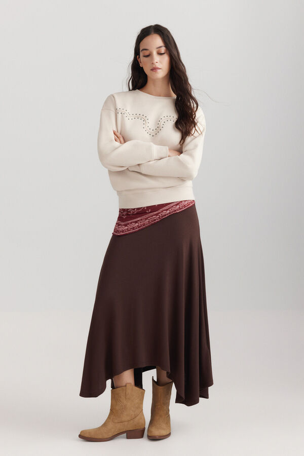 Springfield Studded sweatshirt nude