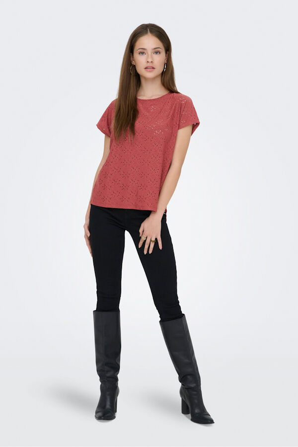 Only Regular fit short sleeve T-shirt red