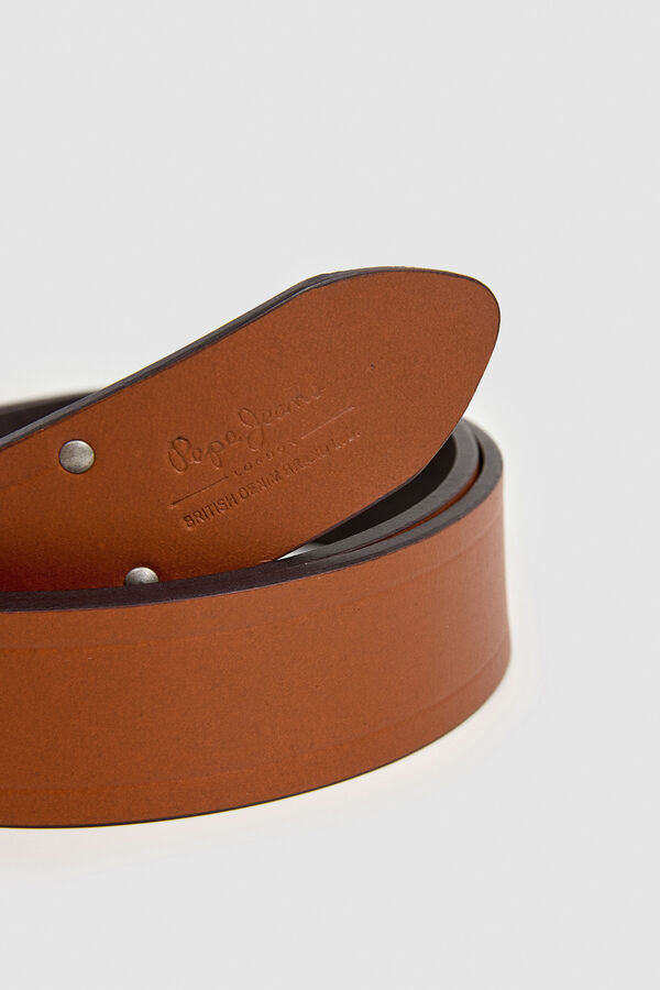 Pepe Jeans Leather buckle belt nude