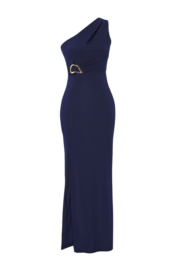 Trendyol Vestido abertura pierna azul