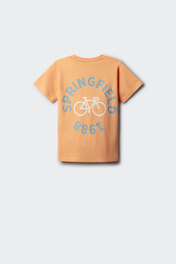 Springfield Kids T-shirt manga curta de bicicleta para crian&ccedil;a vermelho