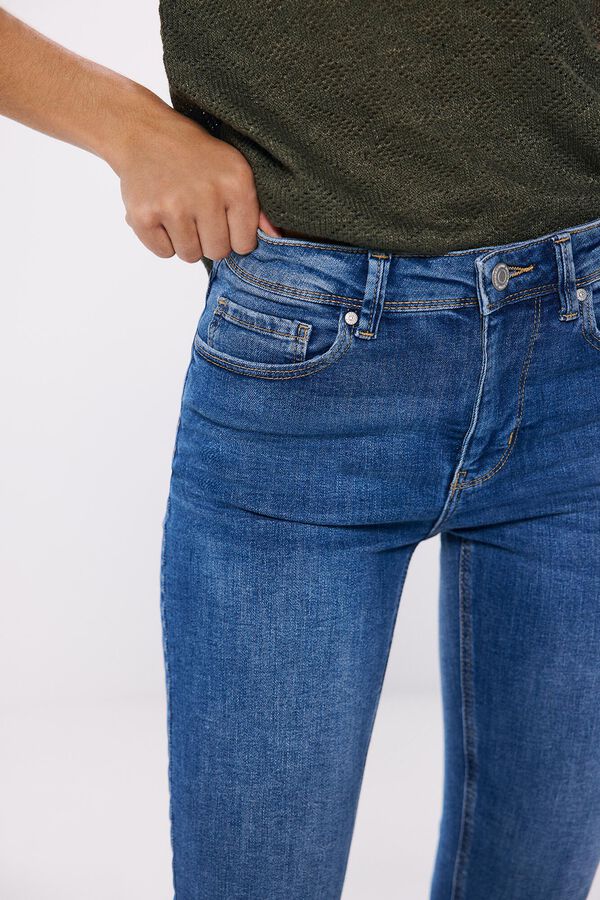 Springfield Jeans cortados justos azul aço