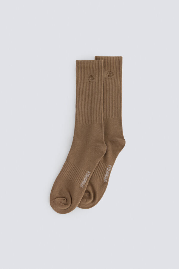 Springfield Calcet&iacute;n largo monocolor beige