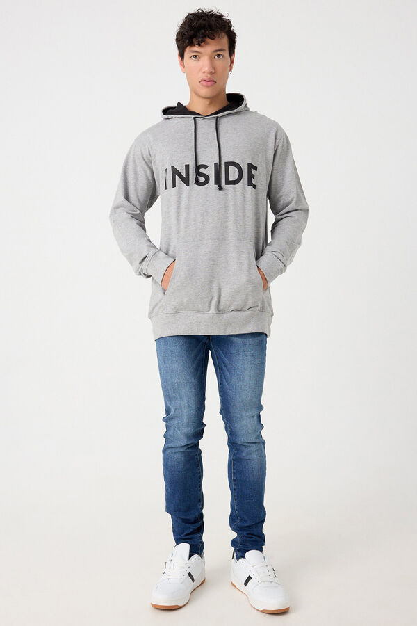 Inside Basic-Sweatshirt Logo Grau
