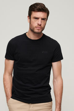 Springfield T-shirt de algodão orgânico com logótipo Essential preto