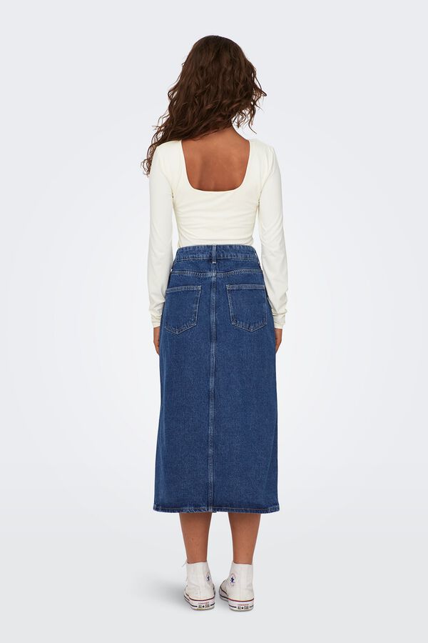 Only Denim midi skirt blue