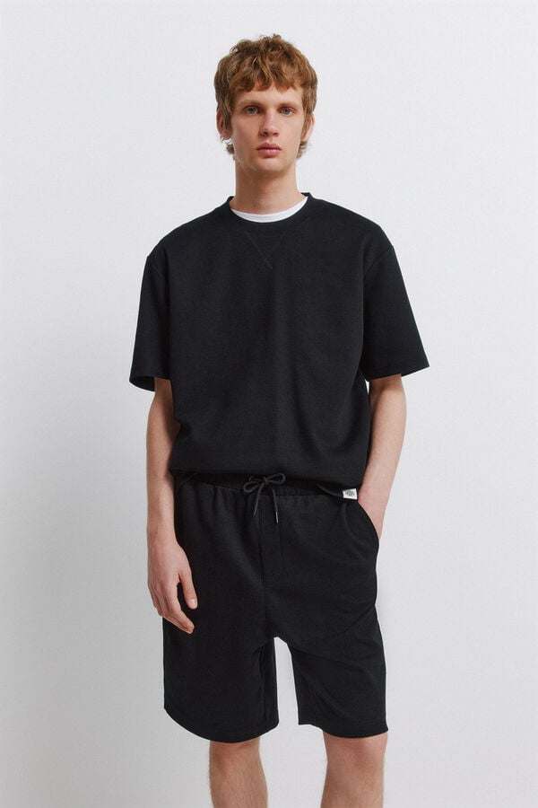 Springfield Waffle Bermuda shorts black