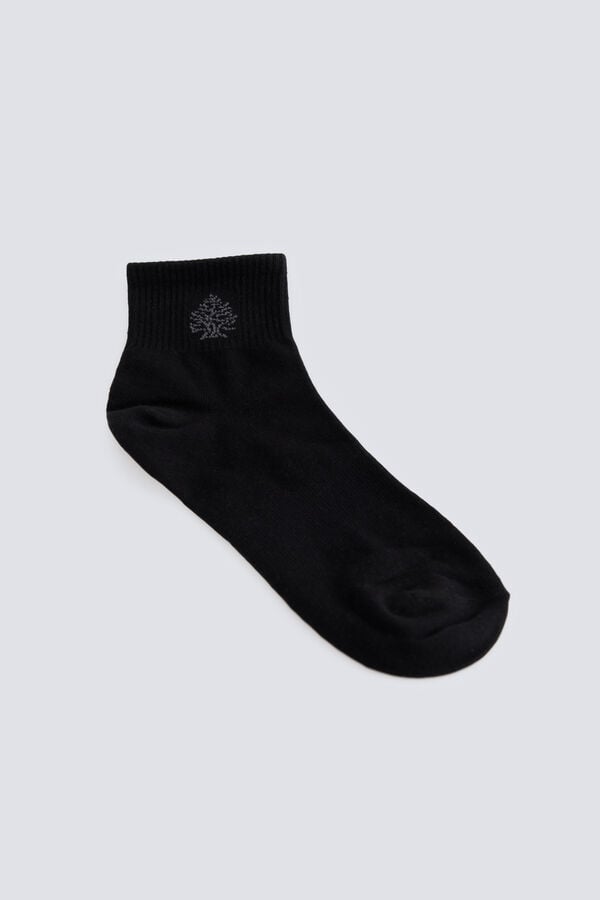 Springfield Ribbed ankle sport sock black
