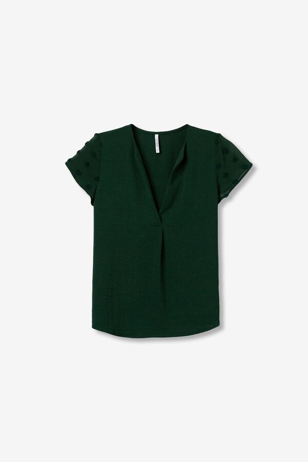 Tiffosi Blusa manga corta verde