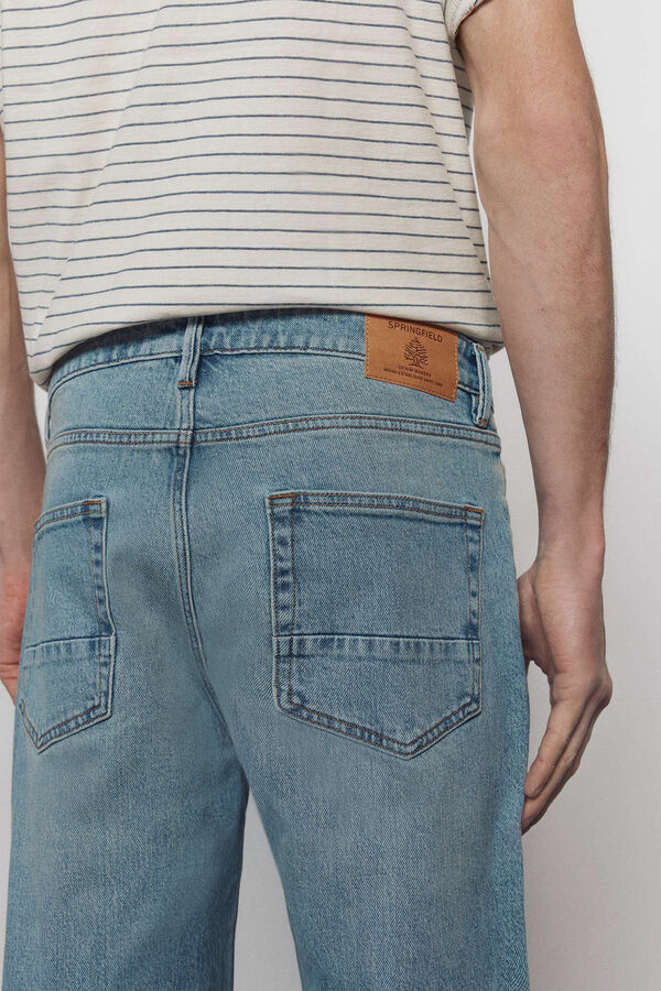 Springfield Overdyed slim fit jeans blue