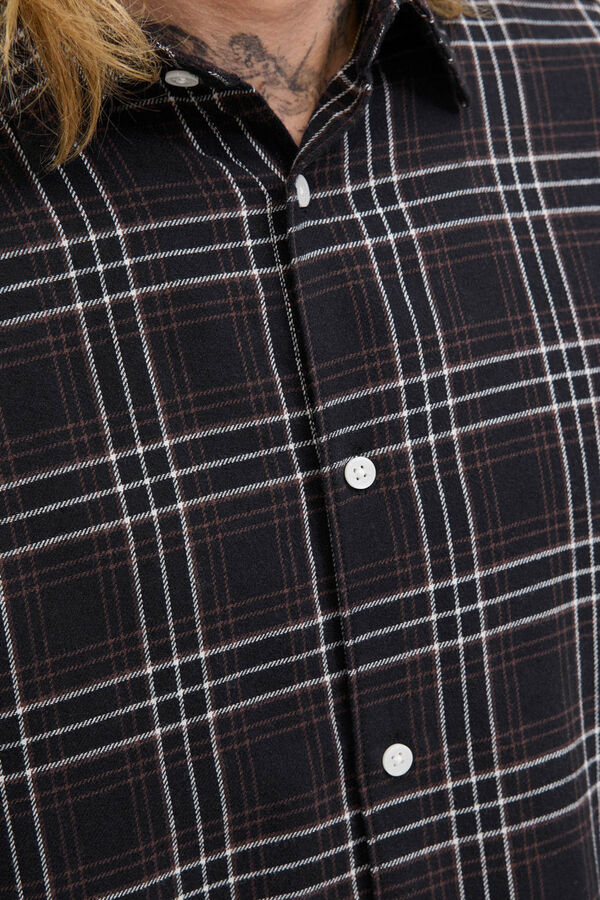 Jack & Jones Checkered flannel shirt Crna