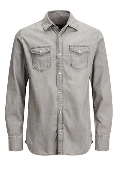 Springfield Denim shirt pockets gray