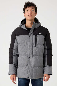 Springfield Quilted jacket with hood grey