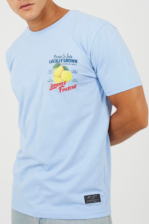 Brave Soul Printed short sleeve T-shirt blue