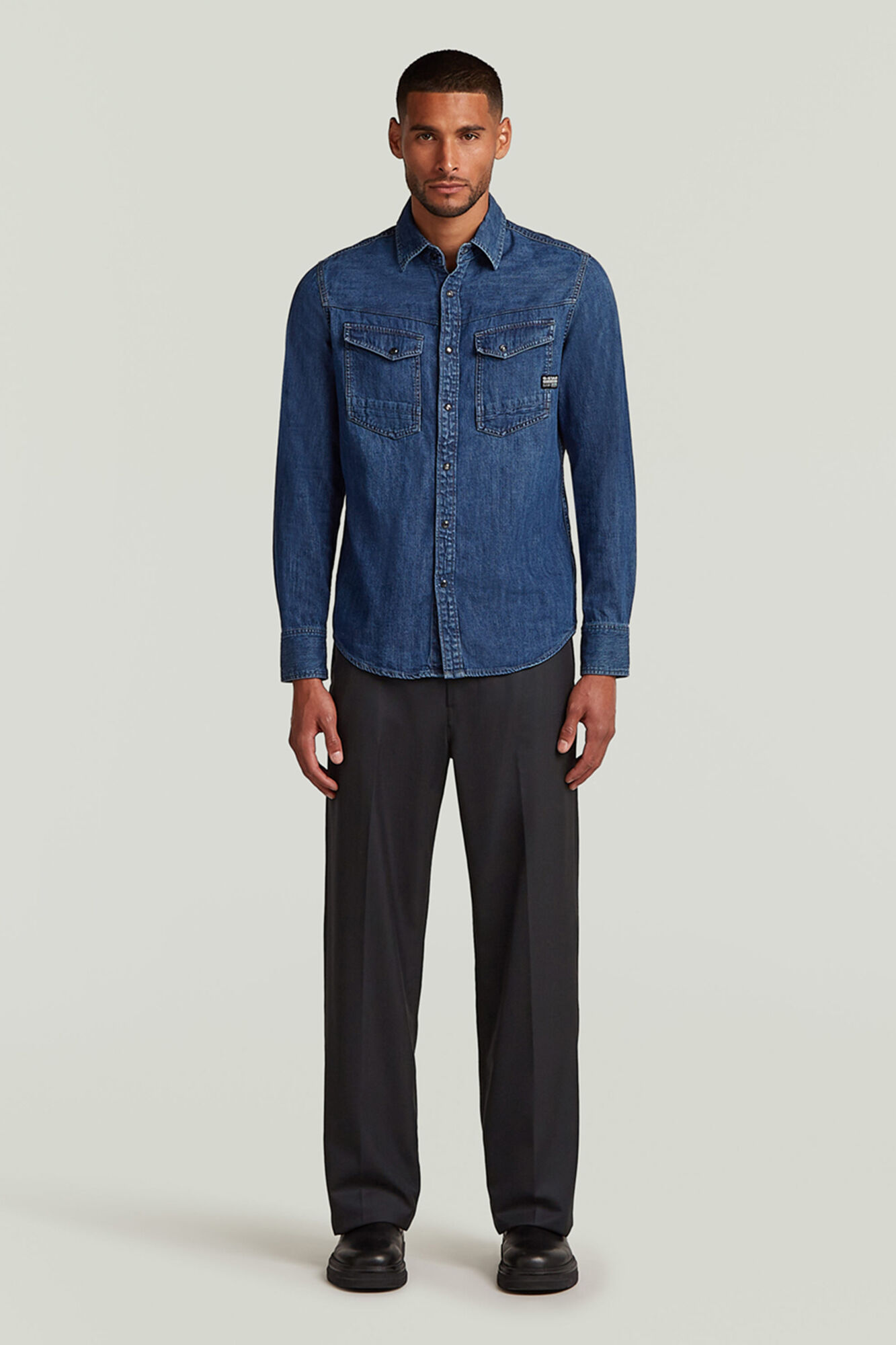 G-STAR Camisa vaquera de manga larga y corte ajustado