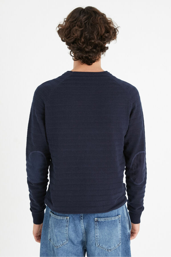 Inside Jersey Rayas Relieve azul