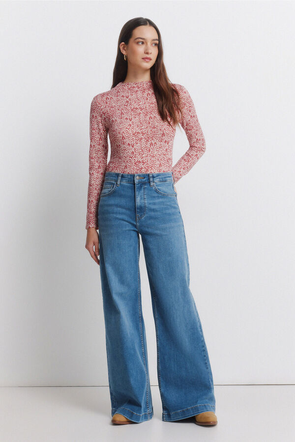 Springfield Camiseta cuello perkins beige