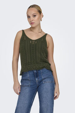 Springfield Jersey-knit sleeveless top green