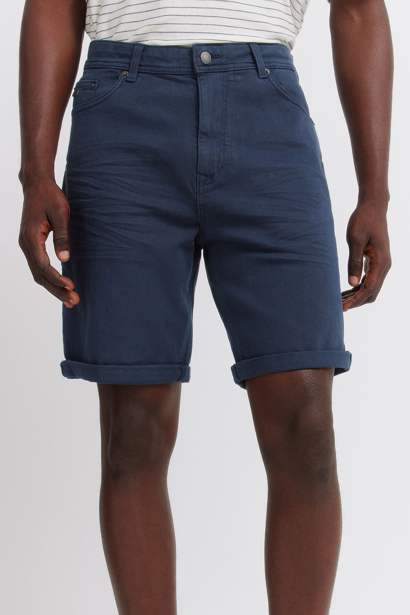 Springfield Washed 5-pocket slim fit Bermuda shorts