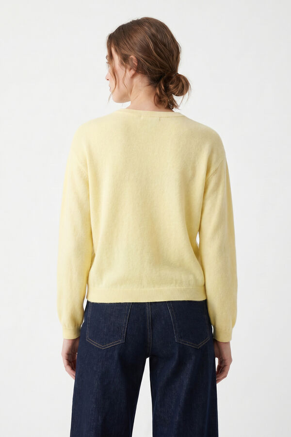 Pieces Dropped sleeve jumper imprim&eacute;