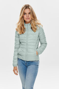 Springfield Quilted hooded puffer jacket steel blue