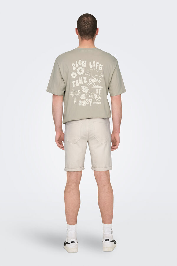 Only & Sons Jeans-Bermudas Nude