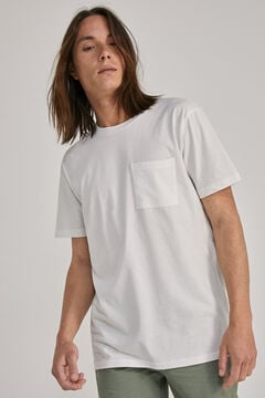Springfield Basic T-shirt with patch pocket ecru