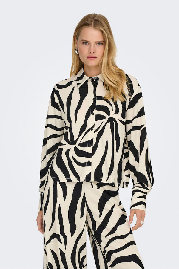 Only Camisa estampada floral preto