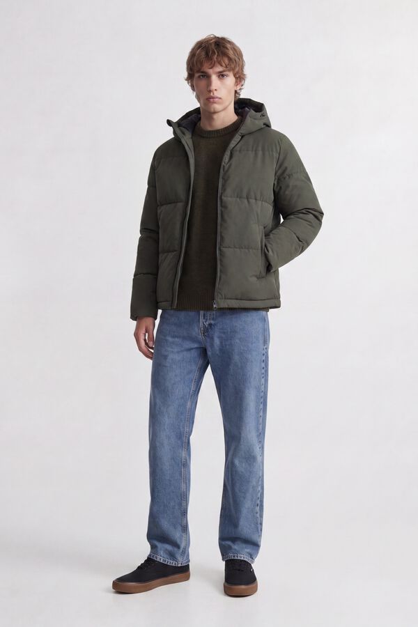 Jack & Jones Puffer jacket with hood green