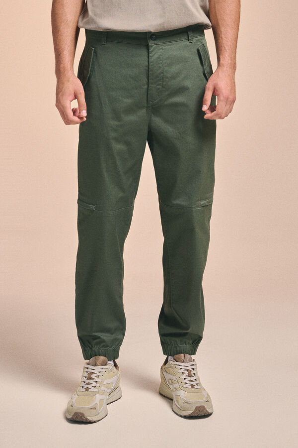 Springfield Slim fit comfort cargo pants green