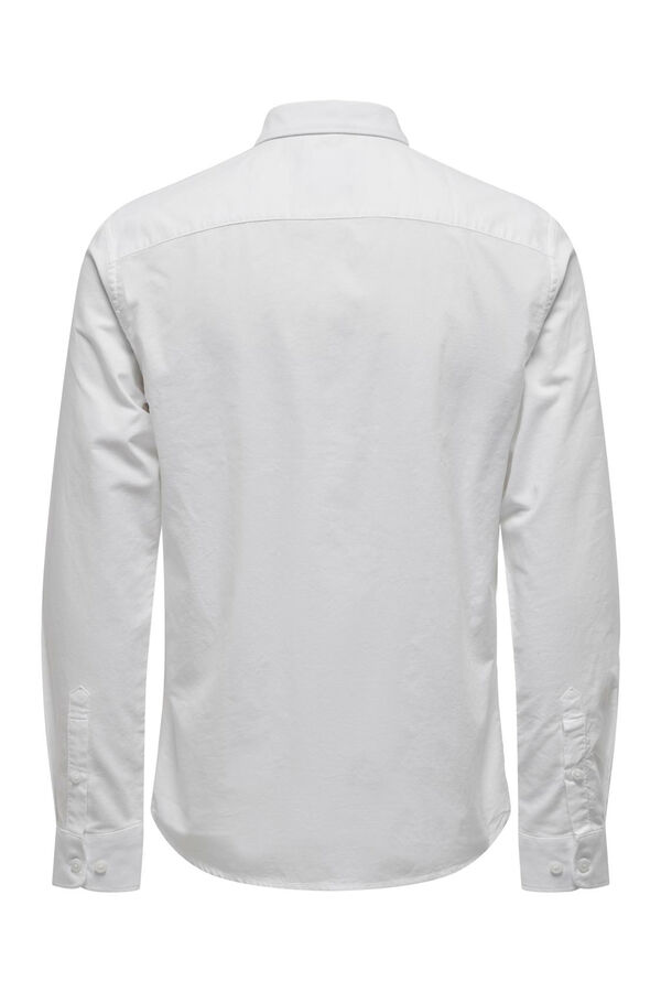 Springfield Men's long sleeve Oxford Shirt white
