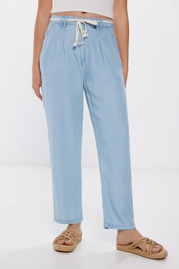 Springfield Chino pantalone od tencela plava