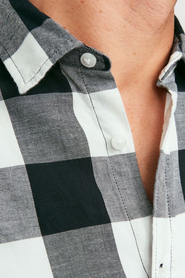 Jack & Jones Plaid slim fit shirt blanc