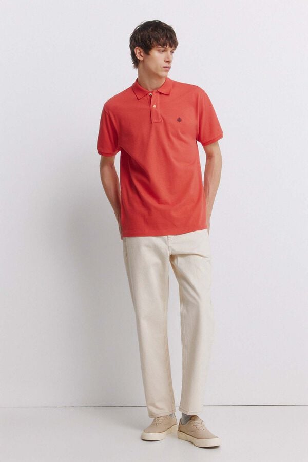 Springfield Basic regular fit polo shirt SPRINGFIELD brown