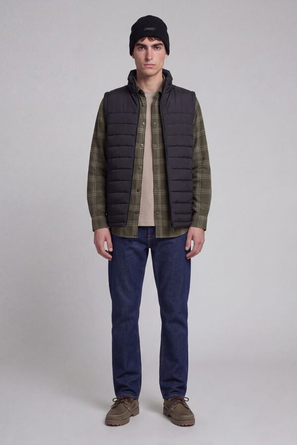 JJ REBEL High neck puffer gilet black