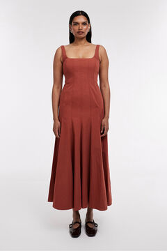 Topshop Vestido midi tirantes