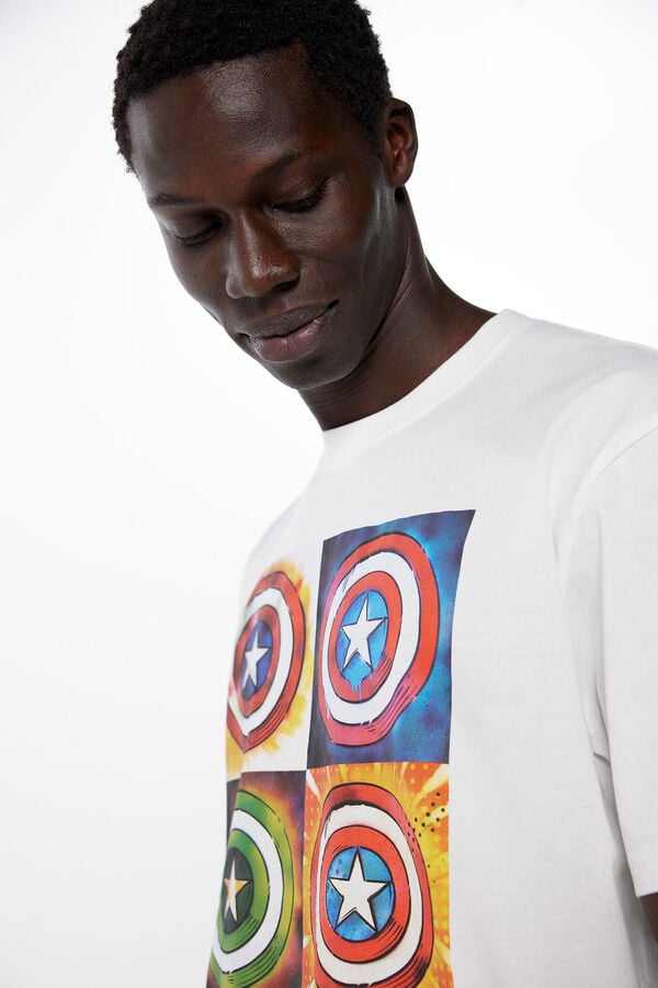 Springfield T-shirt Captain America Shields branco