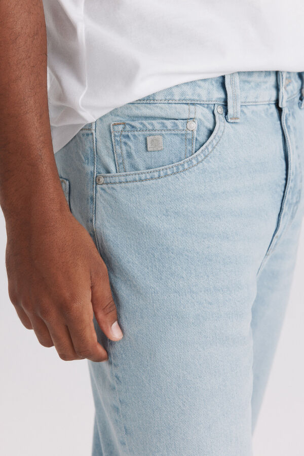 Springfield Light wash straight fit jeans blue