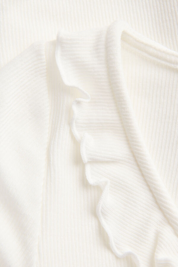 Jack & Jones Girl Asymmetric long sleeve top white
