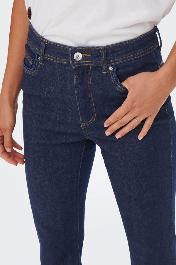 Springfield Jeans flare de cintura subida azulado