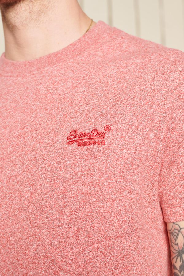 Springfield Camiseta de algodón orgánico con logotipo Vintage Logo bordado rojo