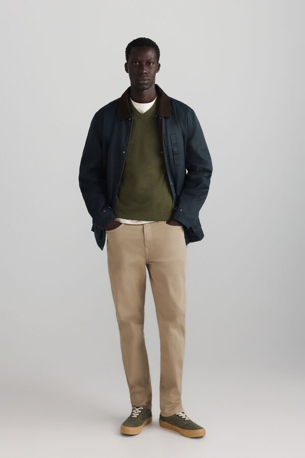 Springfield V-neck basic jumper green