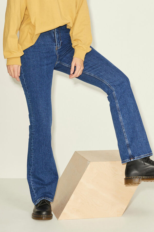 Springfield High-rise bootcut jeans bluish