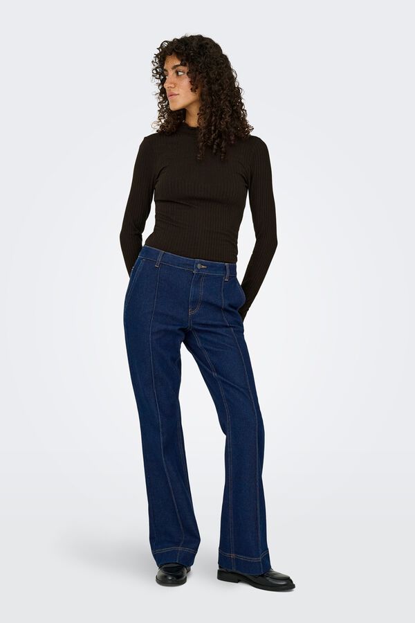 JDY Ribbed long sleeve T-shirt nude