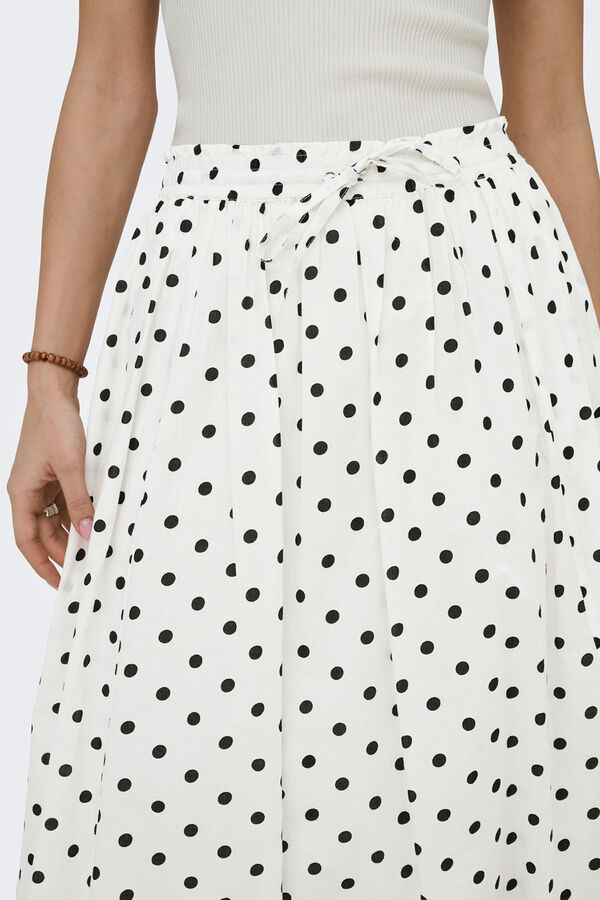 JDY Falda larga con vuelo blanco