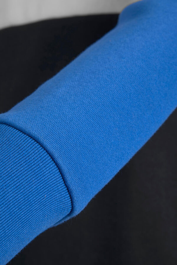 Springfield Colour block logo sweatshirt bleu